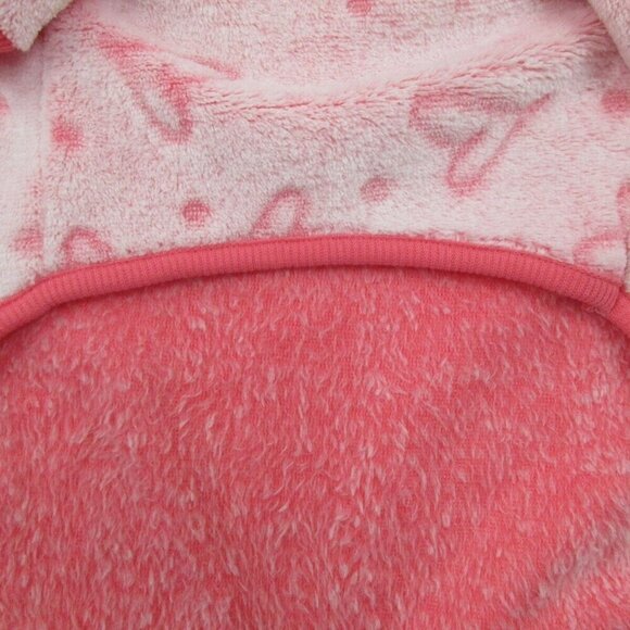 Furever Friends Dog‎ Pajamas Pink Heart Print Fleece Warm Soft Comfortable - Picture 4 of 7